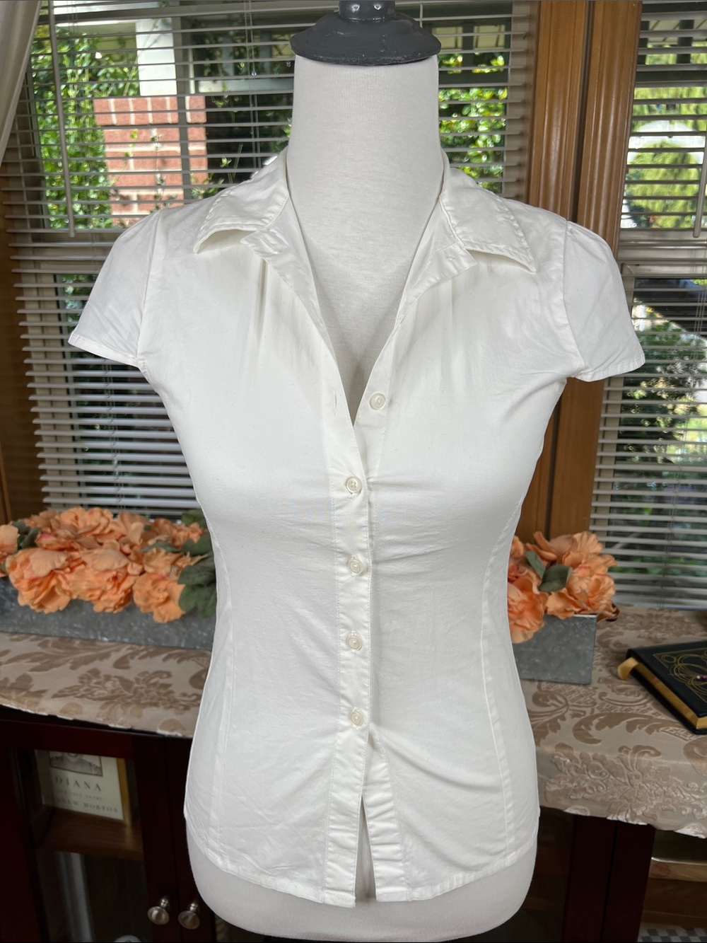 John Galt Short Sleeve Button Down Shirt Size Small